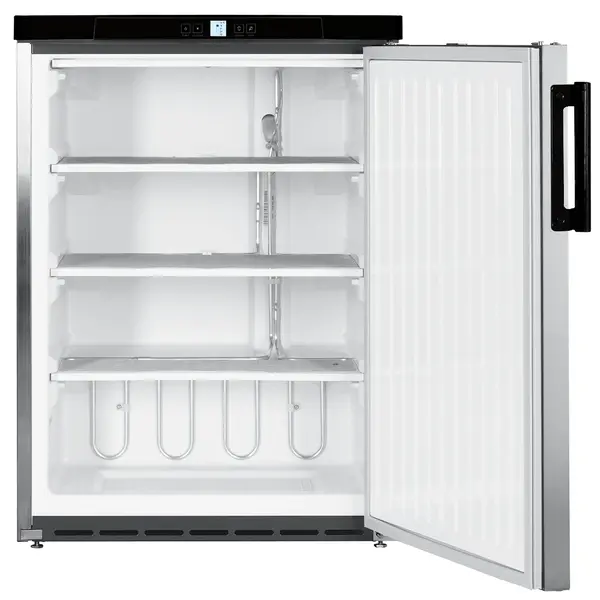 Vrieskast | PREMIUM | 143L | RVS/Zwart | -15°C/-32°C | Statisch | Temperatuuralarm | 600x615x830(h)mm