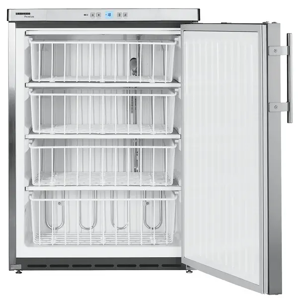 Vrieskast | PREMIUM | 143L | RVS | -9°C/-26°C | Statisch | Temperatuuralarm | Incl. 4 Manden | 600x615x830(h)mm