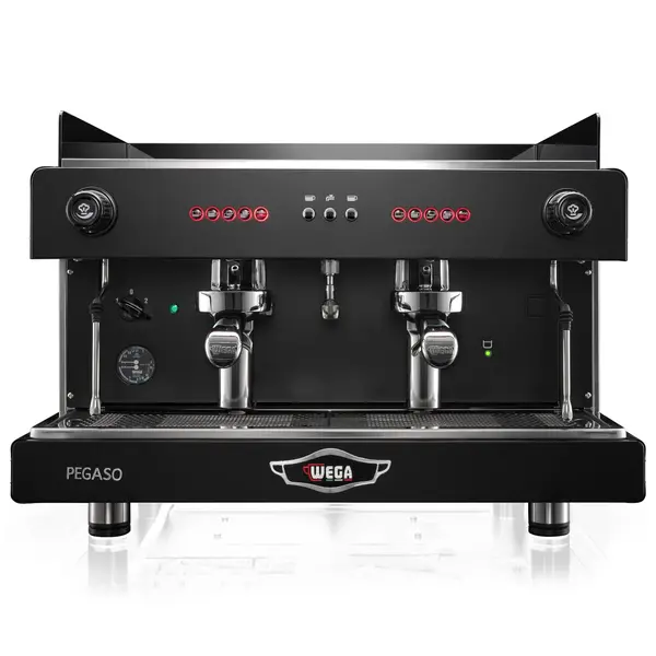 Espressomachine | PEGASO | Zwart | 2 Groepen | Digitaal | 3.7kW (400V) | Incl. Ontharder + Baristakit | 740x555x515(h)mm