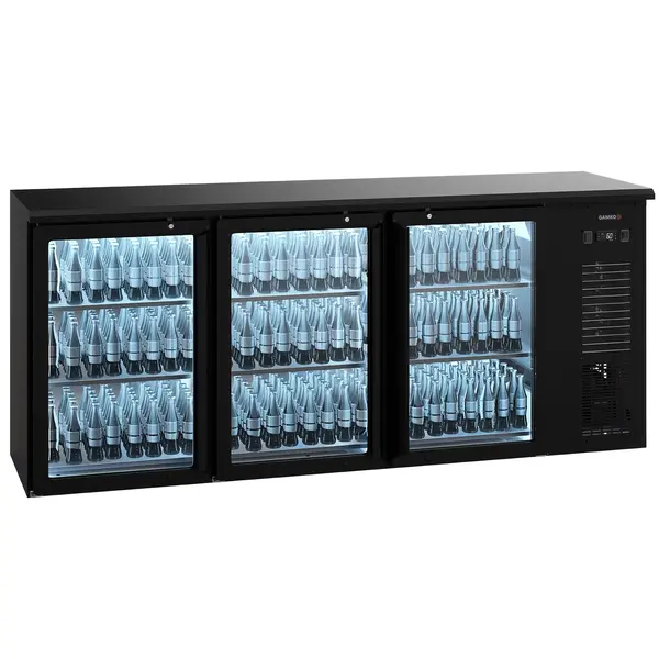 Barkoelkast | E3-SERIE | 537L | Antracietgrijs | +2°C/+18°C | Geforceerd | Draaideuren | 1988x524x860/880(h)mm