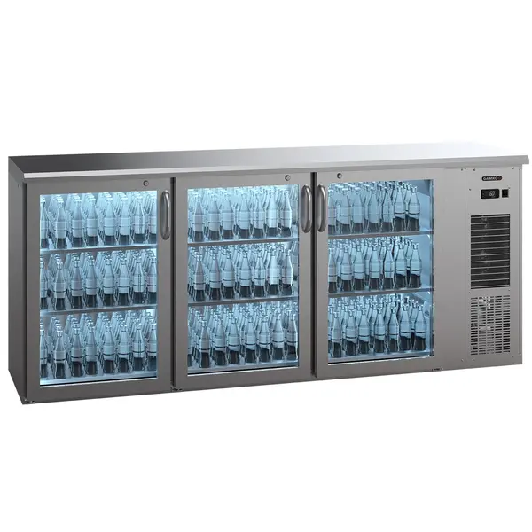 Barkoelkast | E3-SERIE | 537L | RVS | +2°C/+18°C | Geforceerd | Draaideuren | 1988x524x860/880(h)mm