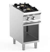 MBM Italy Fornuis | DOMINA PRO 700 | Gas | 2 Branders (2x 5.5kW) | Waakvlam | Open Onderkast | 400x730x850(h)mm 