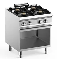 MBM Italy Fornuis | DOMINA PRO 700 | Gas | 4 Branders (4x 5.5kW) | Waakvlam | Open Onderkast | 700x730x850(h)mm