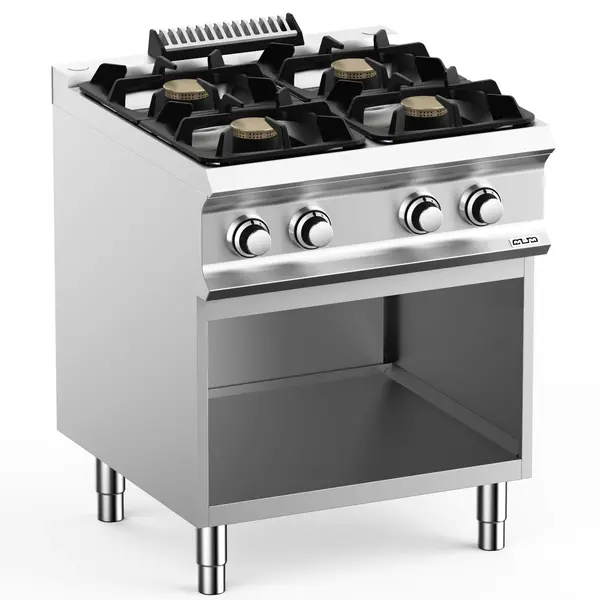 Fornuis | DOMINA PRO 700 | Gas | 4 Branders (4x 5.5kW) | Waakvlam | Open Onderkast | 700x730x850(h)mm