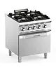 MBM Fornuis + Oven | DOMINA PRO 700 | Gas/Elektrisch | 4 Branders (4x 5.5kW) + 2/1 GN Oven (5.3kW-400V) | Waakvlam | 700x730x850(h)mm 