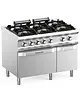 MBM Italy Fornuis + Oven | DOMINA PRO 700 | Gas/Elektrisch | 6 Branders (6x 5.5kW) + 2/1 GN Oven (5.3kW-400V) | Waakvlam | Neutraal Vak | 1100x730x850(h)mm 