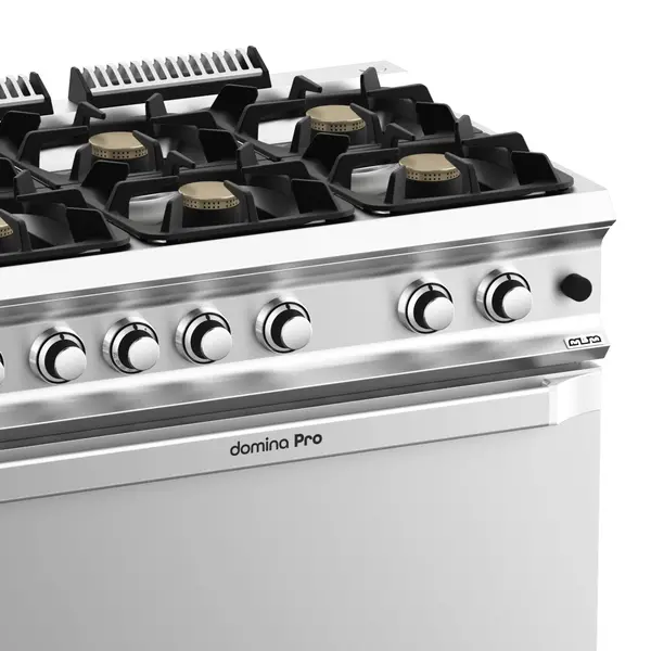 Fornuis + Maxi Oven | DOMINA PRO 700 | Gas | 6 Branders (6x 7kW) + Oven (8kW) | Waakvlam/Piëzo | 1100x730x850(h)mm