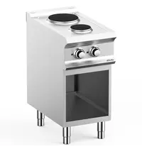 MBM Italy Fornuis | DOMINA PRO 700 | Elektrisch | 2 Kookpunten (Ø145/200) | 4.1kW (400V) | Open Onderkast | 400x730x850(h)mm