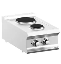 MBM Italy Fornuis | DOMINA PRO 700 | Elektrisch | 2 Kookpunten (Ø145/200) | 4.1kW (400V) | 400x730x250(h)mm