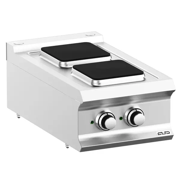 Fornuis | DOMINA PRO 700 | Elektrisch | 2 Kookpunten (220x220) | 5.2kW (400V) | 400x730x250(h)mm