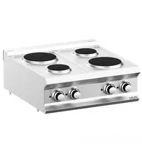 MBM Italy Fornuis | DOMINA PRO 700 | Elektrisch | 4 Kookpunten (Ø145/200) | 8.2kW (400V) | 700x730x250(h)mm