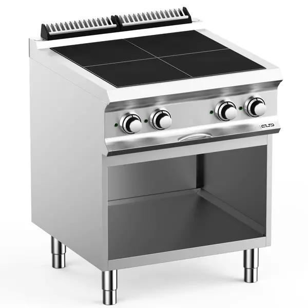 Fornuis | DOMINA PRO 700 | Elektrisch | 4 Kookpunten (300x300) | 10kW (400V) | Open Onderkast | 700x730x850(h)mm