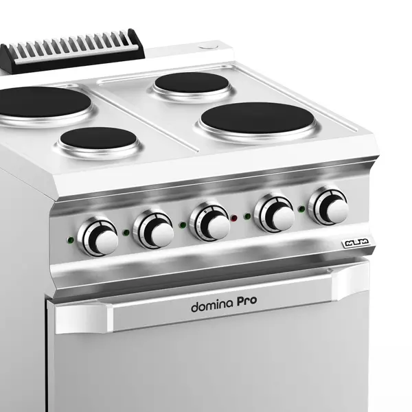 Fornuis + Oven | DOMINA PRO 700 | Elektrisch | 4 Kookpunten (Ø145/200) + 2/1 GN Oven | 13.5kW (400V) | 700x730x850(h)mm