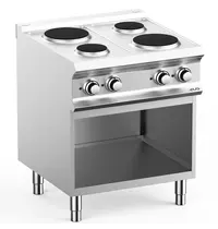 MBM Italy Fornuis | DOMINA PRO 700 | Elektrisch | 4 Kookpunten (Ø145/200) | 8.2kW (400V) | Open Onderkast | 700x730x850(h)mm