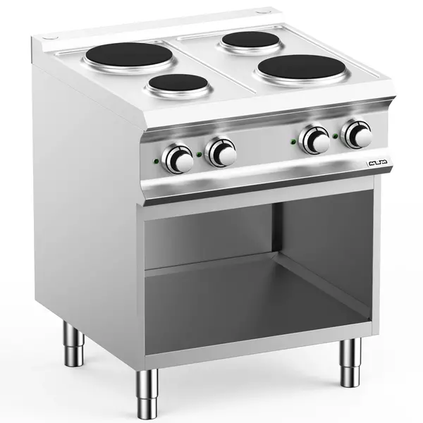 Fornuis | DOMINA PRO 700 | Elektrisch | 4 Kookpunten (Ø145/200) | 8.2kW (400V) | Open Onderkast | 700x730x850(h)mm