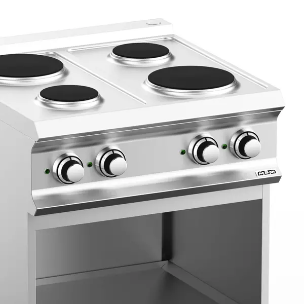 Fornuis | DOMINA PRO 700 | Elektrisch | 4 Kookpunten (Ø145/200) | 8.2kW (400V) | Open Onderkast | 700x730x850(h)mm