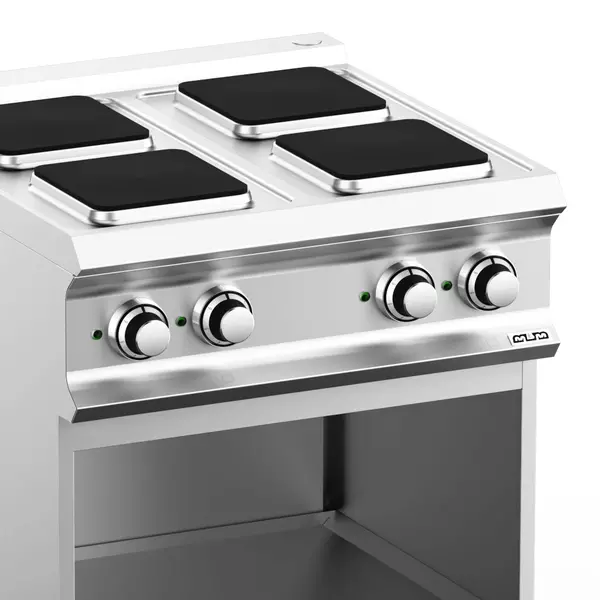 Fornuis | DOMINA PRO 700 | Elektrisch | 4 Kookpunten (220x220) | 10.4kW (400V) | Open Onderkast | 700x730x850(h)mm