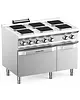 MBM Italy Fornuis + Oven | DOMINA PRO 700 | Elektrisch | 6 Kookpunten (220x220) + 2/1 GN Oven | 20.9kW (400V) | Neutraal Vak | 1100x730x850(h)mm 