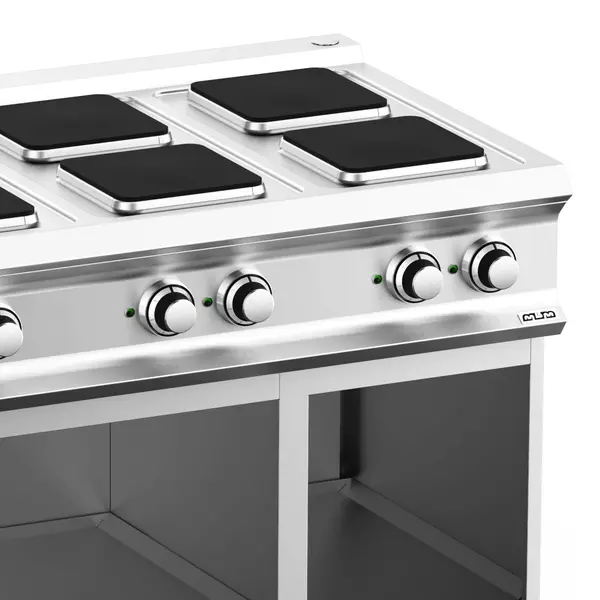 Fornuis | DOMINA PRO 700 | Elektrisch | 6 Kookpunten (220x220) | 15.6kW (400V) | Open Onderkast | 1100x730x850(h)mm