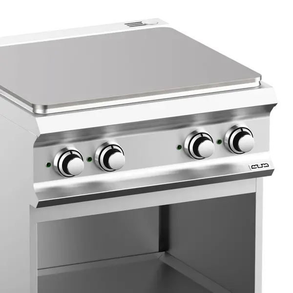 Doorkookplaat | DOMINA PRO 700 | Elektrisch | 4 Zones | 9kW (400V) | Open Onderkast | 700x730x850(h)mm