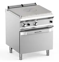 MBM Italy Doorkookplaat + Oven | DOMINA PRO 700 | Gas | 10kW + 2/1 GN Oven (6kW) | Piëzo Ontsteking | 700x730x850(h)mm