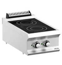 MBM Italy Glaskeramisch Fornuis | DOMINA PRO 700 | Elektrisch | 2 Kookpunten | 4.3kW (400V) | 400x730x250(h)mm