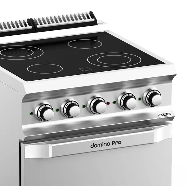 Glaskeramisch Fornuis + Oven | DOMINA PRO 700 | Elektrisch | 4 Kookpunten + 2/1 GN Oven | 13.9kW (400V) | 700x730x850(h)mm