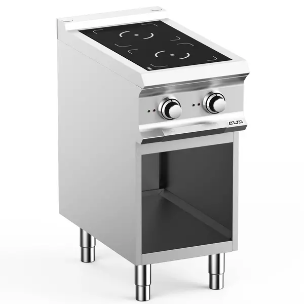 Inductiefornuis | DOMINA PRO 700 | 2 Kookpunten | 7kW (400V) | Open Onderkast | 400x730x850(h)mm