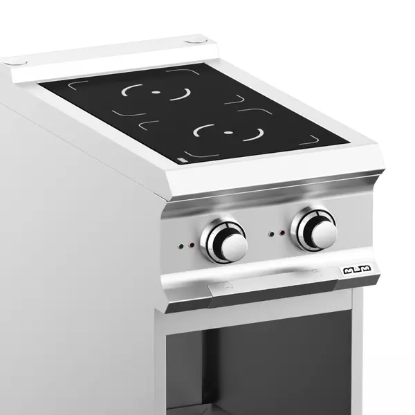 Inductiefornuis | DOMINA PRO 700 | 2 Kookpunten | 7kW (400V) | Open Onderkast | 400x730x850(h)mm