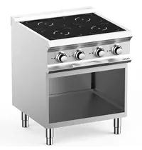 MBM Italy Inductiefornuis | DOMINA PRO 700 | 4 Kookpunten | 14kW (400V) | Open Onderkast | 700x730x850(h)mm 