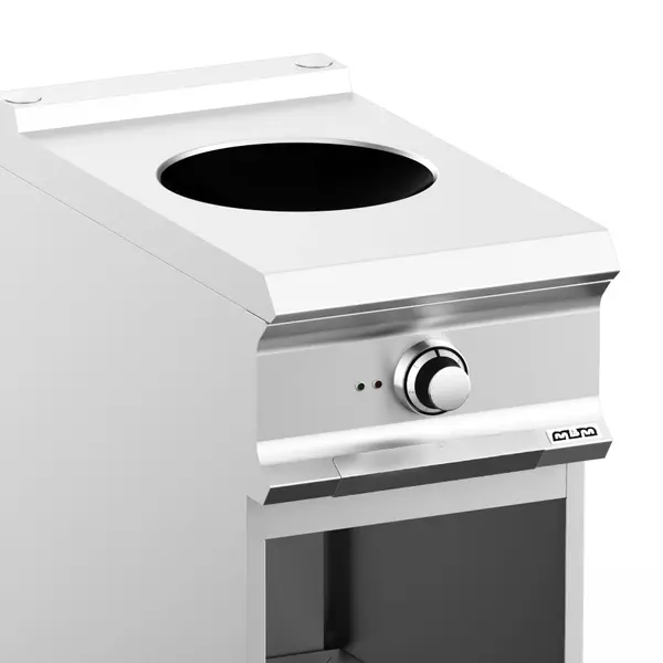 Inductiewokfornuis | DOMINA PRO 700 | Elektrisch | 1 Kookpunt | 5kW (400V) | Open Onderkast | 400x730x850(h)mm