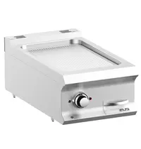 MBM Italy Bak-/Grillplaat | DOMINA PRO 700 | Elektrisch | Gegroefd Oppervlak 330x540 (Verchroomd) | 5kW (400V) | 400x730x250(h)mm