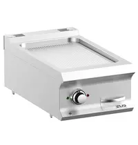 MBM Italy Bak-/Grillplaat | DOMINA PRO 700 | Elektrisch | Gegroefd Oppervlak 330x540 (RVS) | 5kW (400V) | 400x730x250(h)mm 