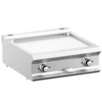 MBM Italy Bak-/Grillplaat | DOMINA PRO 700 | Elektrisch | Gegroefd Oppervlak 630x540 (RVS) | 10kW (400V) | 700x730x250(h)mm