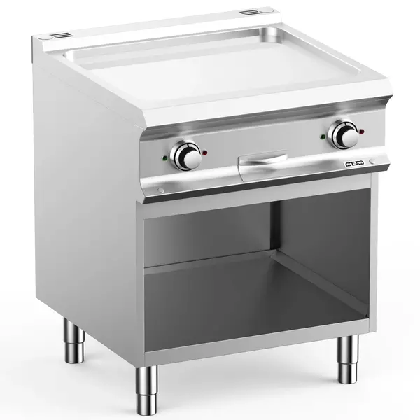 Bak-/Grillplaat | DOMINA PRO 700 | Elektrisch | Glad Oppervlak 630x540 (Verchroomd) | 10kW (400V) | Open Onderkast | 700x730x850(h)mm