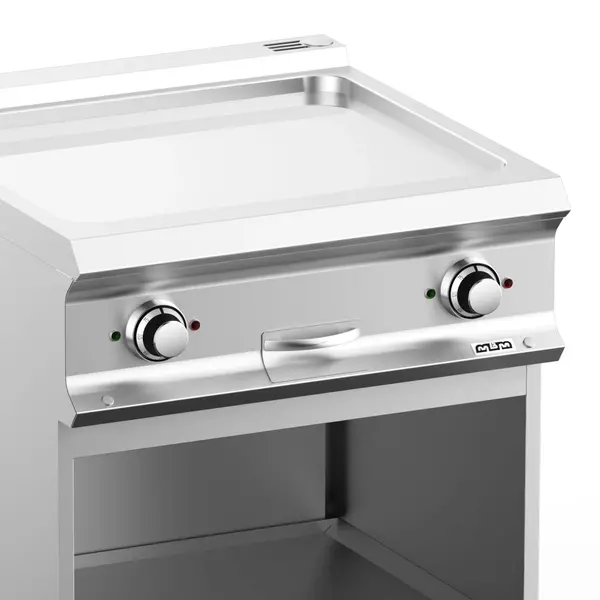 Bak-/Grillplaat | DOMINA PRO 700 | Elektrisch | Glad Oppervlak 630x540 (Verchroomd) | 10kW (400V) | Open Onderkast | 700x730x850(h)mm