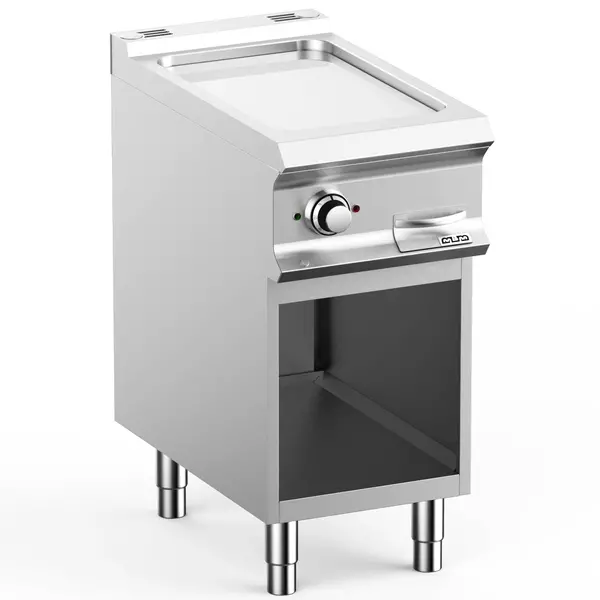 Bak-/Grillplaat | DOMINA PRO 700 | Elektrisch | Glad Oppervlak 330x540 (Verchroomd) | 5kW (400V) | Open Onderkast | 400x730x850(h)mm
