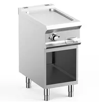 MBM Italy Bak-/Grillplaat | DOMINA PRO 700 | Elektrisch | Glad Oppervlak 330x540 (RVS) | 5kW (400V) | Open Onderkast | 400x730x850(h)mm 