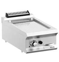 MBM Italy Bak-/Grillplaat | DOMINA PRO 700 | Gas | Gegroefd Oppervlak 330x540 (Verchroomd) | 7kW | Piëzo Ontsteking | 400x730x250(h)mm