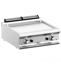 MBM Italy Bak-/Grillplaat | DOMINA PRO 700 | Gas | Gegroefd Oppervlak 630x540 (RVS) | 14kW | Piëzo Ontsteking | 700x730x250(h)mm