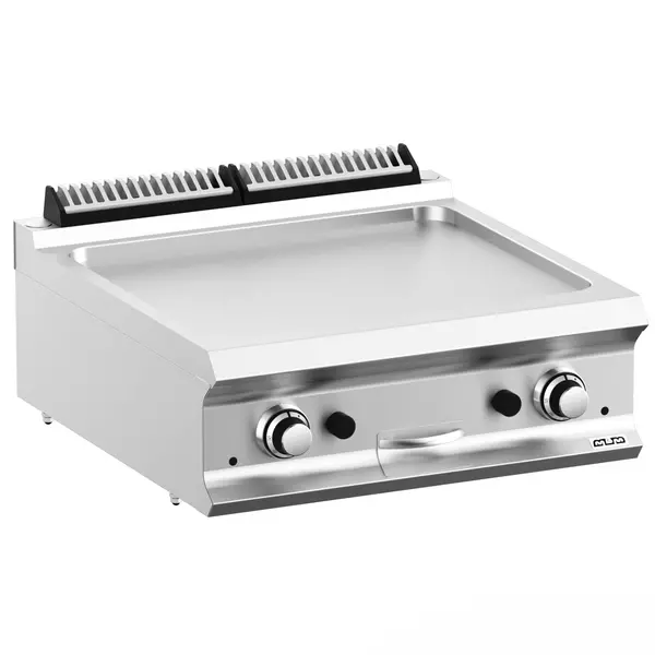 Bak-/Grillplaat | DOMINA PRO 700 | Gas | Glad Oppervlak 630x540 (RVS) | 14kW | Piëzo Ontsteking | 700x730x250(h)mm