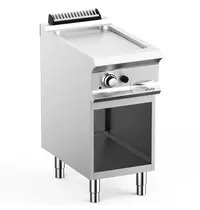 MBM Italy Bak-/Grillplaat | DOMINA PRO 700 | Gas | Glad Oppervlak 330x540 (Verchroomd) | 7kW | Piëzo Ontsteking | Open Onderkast | 400x730x850(h)mm