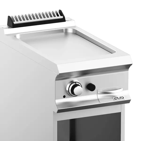 Bak-/Grillplaat | DOMINA PRO 700 | Gas | Glad Oppervlak 330x540 (Verchroomd) | 7kW | Piëzo Ontsteking | Open Onderkast | 400x730x850(h)mm