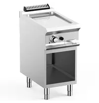 MBM Bak-/Grillplaat | DOMINA PRO 700 | Gas | Gegroefd Oppervlak 330x540 (Verchroomd) | 7kW | Piëzo Ontsteking | Open Onderkast | 400x730x850(h)mm