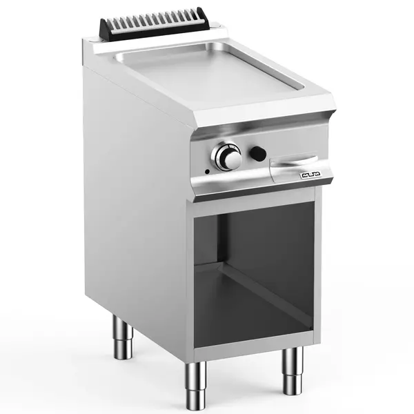 Bak-/Grillplaat | DOMINA PRO 700 | Gas | Glad Oppervlak 330x540 (RVS) | 7kW | Piëzo Ontsteking | Open Onderkast | 400x730x850(h)mm