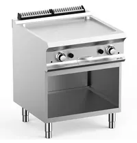 MBM Italy Bak-/Grillplaat | DOMINA PRO 700 | Gas | Glad Oppervlak 630x540 (RVS) | 14kW | Piëzo Ontsteking | Open Onderkast | 700x730x850(h)mm
