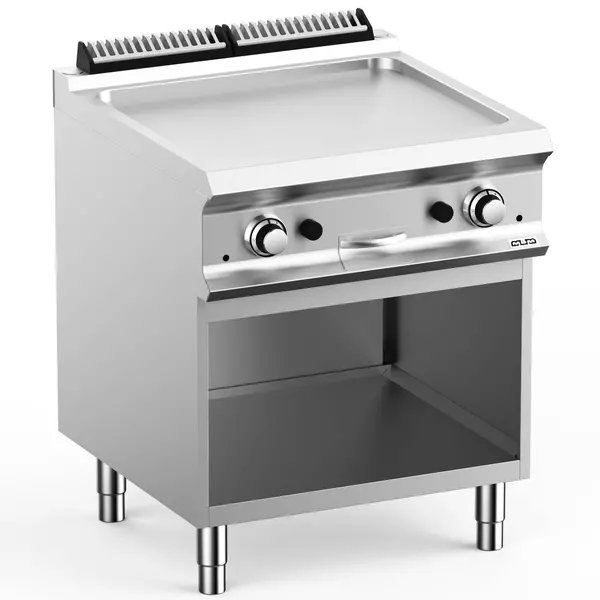 Bak-/Grillplaat | DOMINA PRO 700 | Gas | Glad Oppervlak 630x540 (RVS) | 14kW | Piëzo Ontsteking | Open Onderkast | 700x730x850(h)mm