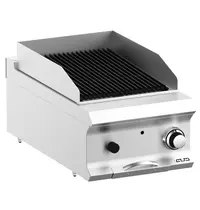 MBM Italy Lavasteengrill | DOMINA PRO 700 | Gas | Oppervlak 352x475 (Gietijzer) | 7.5kW | Piëzo Ontsteking | 400x730x250(h)mm