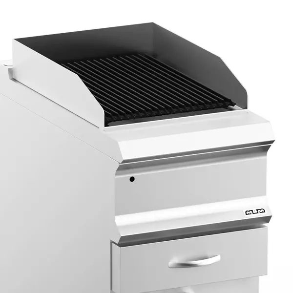 Stoomgrill | DOMINA PRO 700 | Gas | Oppervlak 352x475 (Gietijzer) | 8.5kW | Piëzo Ontsteking | Uitneembare Waterlade | 400x730x850(h)mm