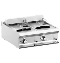 MBM Italy Friteuse | DOMINA PRO 700 | Elektrisch | 12+12L | 100°C/190°C | 18kW (400V) | Aftapkranen | 700x730x250(h)mm 